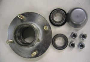 Hub c/w Bearings 4in PCD (click for enlarged image)